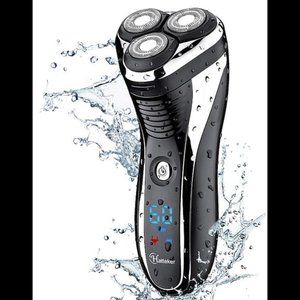 Electric Shaver Rotary Razor Men Cordless Beard Trimmer Pop-Up